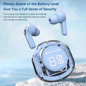 Ultrapods Pro True Wireless Earbuds with Display Transparent Design, Bluetooth 5.3