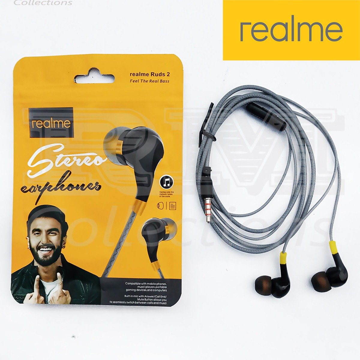 Realme Buds 2 Wired Earphone Hands-Free 3.5mm -2pcs combo - Headphone.